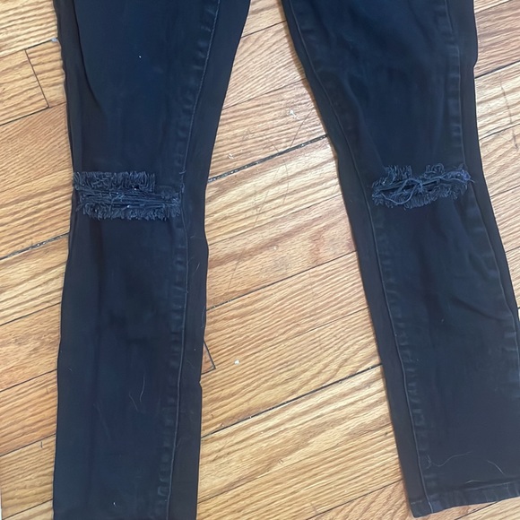 One teaspoon high waist black jeans with cut out knee - Picture 2 of 3